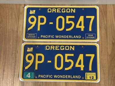 Oregon Pacific Wonderland License Plates 9P-0547 150th Anniversary
