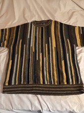 Coogi Style Protege Collection Vintage 90s Textured Knit Sweater XL Made in USA