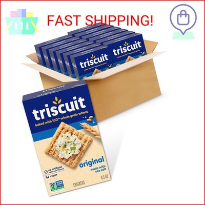 Triscuit Original Whole Grain Wheat Crackers, Vegan Crackers, Healthy Snacks, Bu