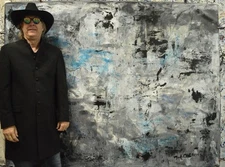 Pollock/Richter style Professional Painting 84”X62” (7 Foot) Abstract Modern XL