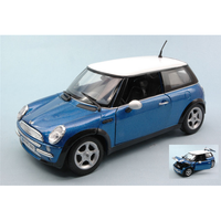 Mini Cooper 2001 Blue/White 1:18 Motormax Auto Stradali -D- Neues Modell