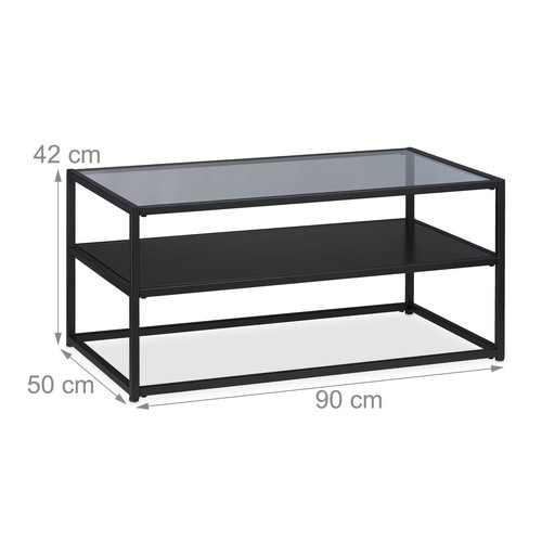Mesa centro cristal 25 kg mesa de salón moderna mesa auxiliar de cristal - Imagen 4 de 9