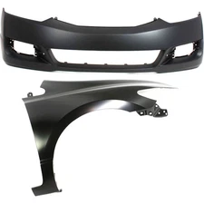 04711SVAA80ZZ, 60211SVAA90ZZ CAPA Bumper Covers Fascias Set of 2 Front Pair
