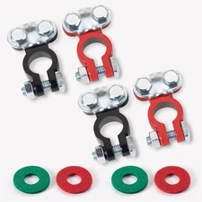 CZC AUTO Battery Terminals Color Coded Set Top Post Connectors Clamps with... 