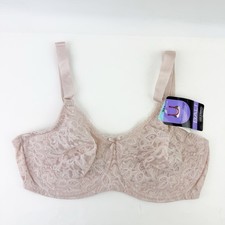 NWT Bali Lace 'N Smooth Underwire Bra 3432 Rosewood Nude Pink Full Coverage 38C