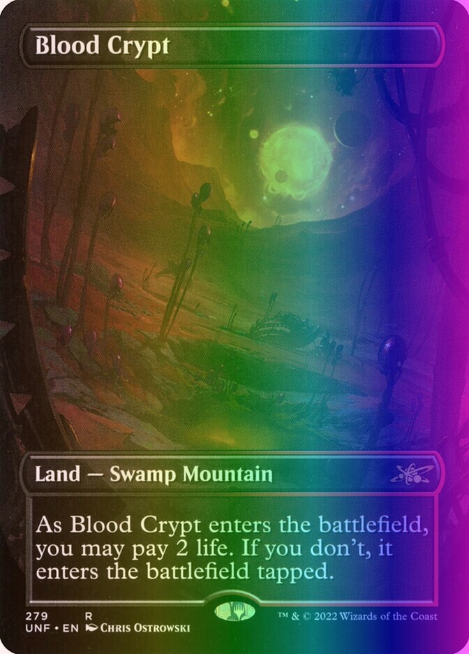 MTG Magic the Gathering Blood Crypt (279/689) Unfinity LP FOIL
