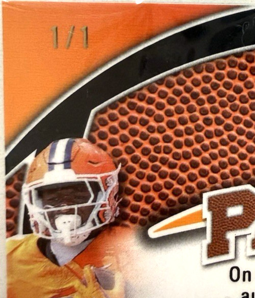 2025 Leaf Football Nation Pigskin Pairings Auto 1/1 Gideon Davidson/Caden Durham view 3