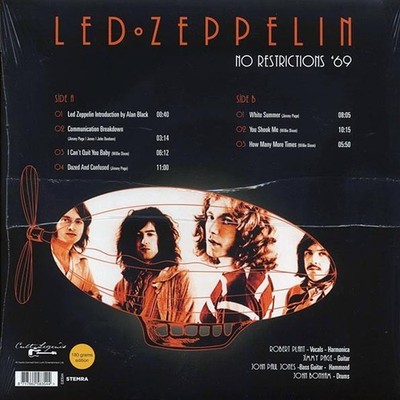 Led Zeppelin No Restrictions '69 Playhouse Theatre London 180g