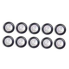 10PCS 3/4" 3 LED Amber  Blue Dual Color Round Side Marker Clearance Light