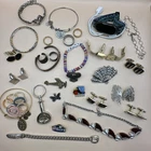 Vtg- Now Costume Jewelry Wearable Pins Bracelets Earrings Rings Watch Cuff Links
