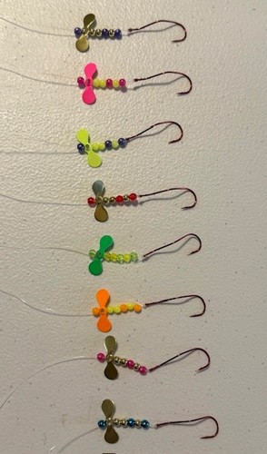 SUZIES SPINNERS-Walleye Crawler Harness Confezione da 5 Ganci a Morte Lenta Può Fly Rigs - Foto 1 di 9