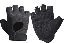Gym Gloves Fingerless Unisex S/M/L/XL Black Gray Weight Lifting Fitness