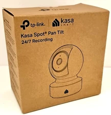 TP Link Kasa Spot Pan Tilt 24/7 Recording White Camera Wifi Night Vision