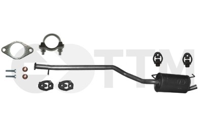 Silencieux intermédiaire Ford Transit Connect 2004 à 2013 pot échappement central acier