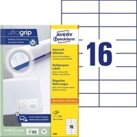 Avery Zweckform Universal-Etiketten 105 X 37 Mm Weiß 1.600 Etiketten