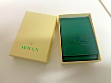 Authentic Rolex Leather Travel Pouch Watch Case Green Service Center Box