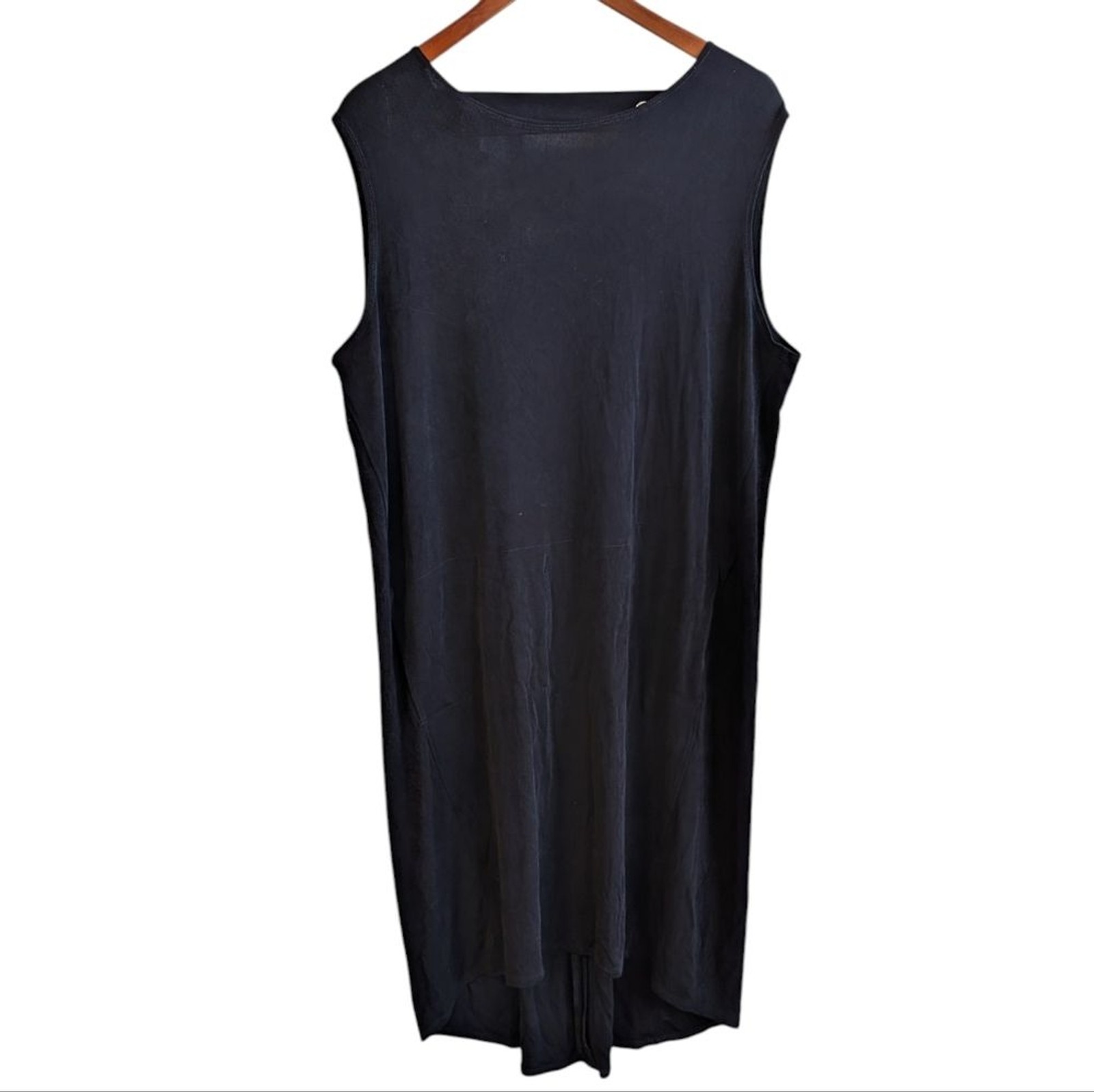 Chico's Travelers Black Slinky Sleeveless Midi Dress Size 3 - US16/18