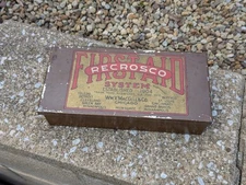 Antique Recrosco FIRST AID SYSTEM Tin 1904 Apothecary Medical