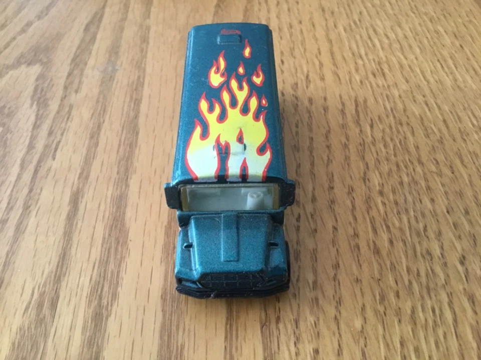 Autobús Mattel Hot Wheels Heat Fleet 1988 verde fundido a presión escala 1:64 llamas Foto 4 de 4