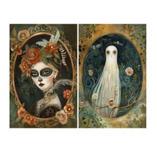 Halloween People #1 | A4 Mulberry Rice Decoupage Paper | Craft Kreatively