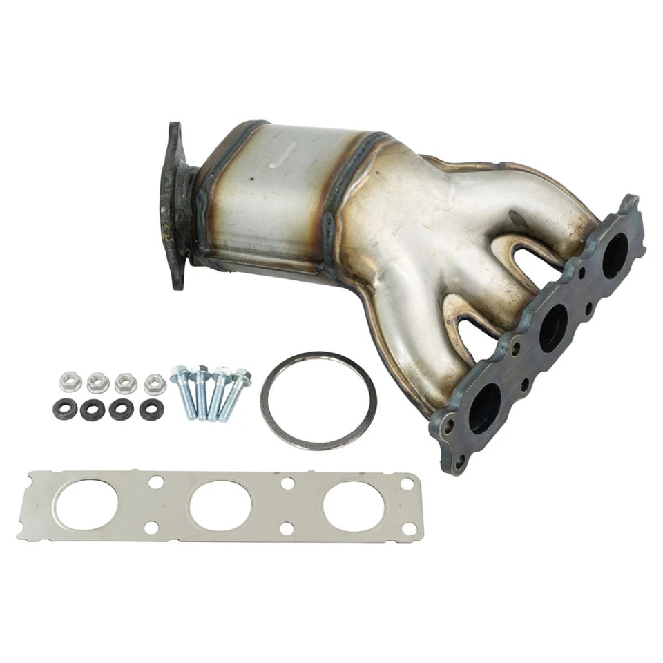 2pc Front & Rear Exhaust Manifold Catalytic Converter Set for LR2 S80 V70 - Image 2 of 4