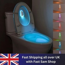 LED Toilet Bathroom Night Light PIR Motion Activated Seat Sensor 7Color Changing