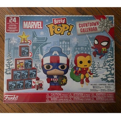 Funko Marvel Bitty Pop Countdown Calendar 24 Piece Holiday Advent Tree Set NEW