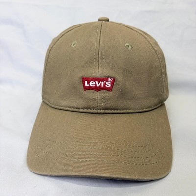 Levi's Baseball Cap Batwing Logo Unisex OSFM Khaki Tan Snapback Hat