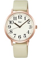 Seiko Alba Riki AKPK426 Jdm WeißEs Zifferblatt Quarz Beige Leder Unisex-Uhr