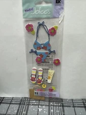 Jolee’s Tropical Bikini Dimensional Stickers Beach Vacation Summer New