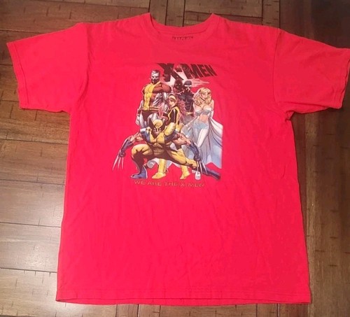 X T-Shirt Uomo Rossa Full Front Graphic 2012 Marvel Comics Uomo GRANDE Vintage - Foto 5 di 9