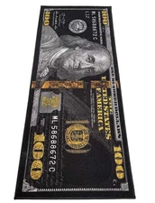 Huahoo Black Money Rugs 100 Dollar Bill Area Rug Door Mat Runner For L