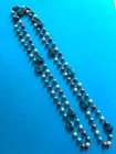 Vintage Miriam Haskell Turquoise Art Glass Brass Filigree Beaded Opera Necklace