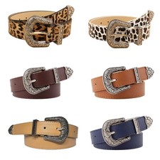 Leopard Print Waist Belt for Jeans Retro Waistband Cowgirl Body Jewelry