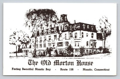 The Old Morton House Niantic CT Postcard Niantic Bay Route 156 Connecticut