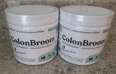 ColonBroom Digestive Health Fiber Supplement 8.04oz Strawberry BB 5/2026 2 Jars
