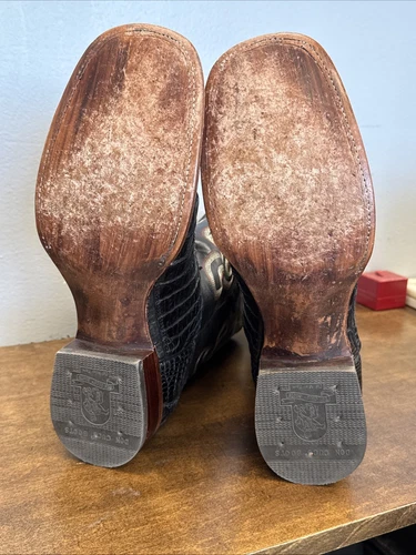 ❤️ Botas de Colección Don Cuco’s Vaquero Occidental Personalizadas Piel de Cocodrilo EE. UU. 12 - Imagen 7 de 17