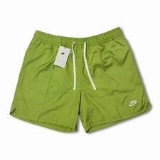 Nike Sportswear Woven Lined Flow Above Knee Shorts Lime Green - Men's Size Large