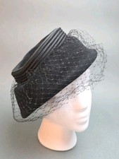 Vintage Henry Pollak NY Black Zephyr Felt Hat