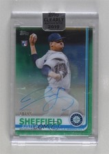 2019 Topps Clearly Authentic Auto Green 19/99 Justus Sheffield #CAA-JS Auto 8k4