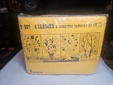 Vintage Rug Crafters T-907 4 Seasons Signature J. Montell Tapestry Sealed NEW