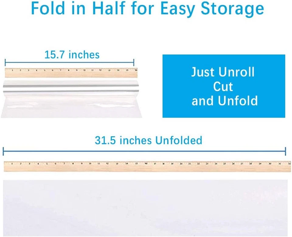 Rollo envolvente de celofán transparente 31,5 pulgadas X 100 pies - 3 mil de espesor Foto 2 de 4