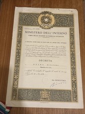 ATTESTATO E MEDAGLIA AL MERITO DI SERVIZIO GUARDIE DI PUBBLICA SICUREZZA