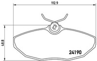 Brembo Bremsbelagsatz, Scheibenbremse P 36 015 FüR Jaguar