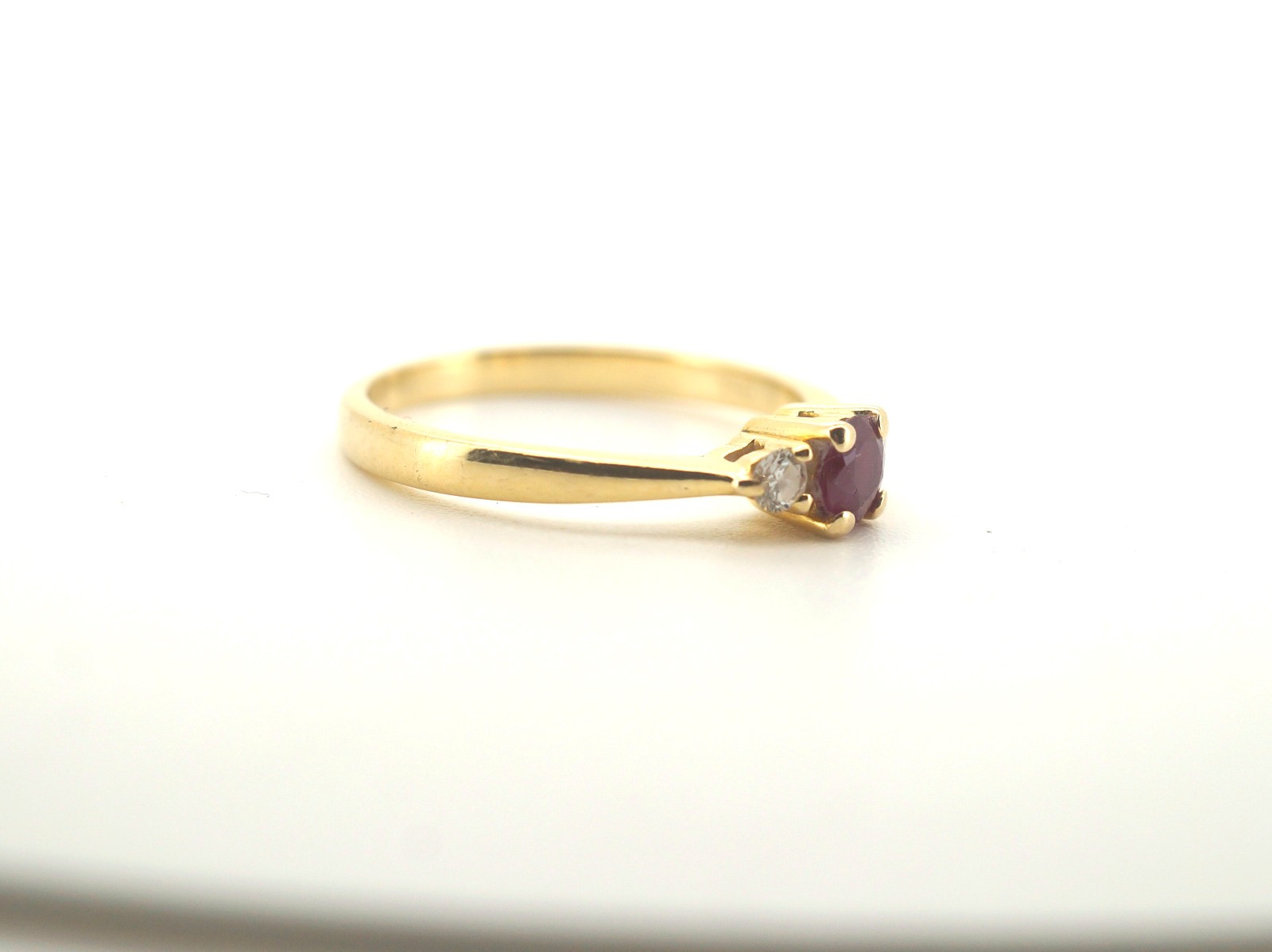 Ladies 18CT Solid Yellow Gold Ruby Ring (Size K) … - image 3