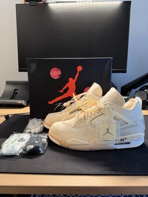 Nike Air Jordan Retro 4 Off White/Sail, Size 12 W / Size 10.5 M CV9388 New