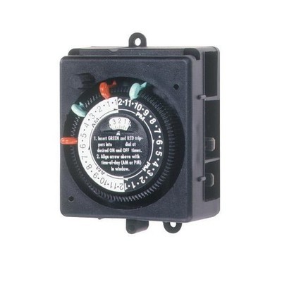 Intermatic Timer SPST-125V 24Hr Mechanical 2 On-Off (PB913N84)