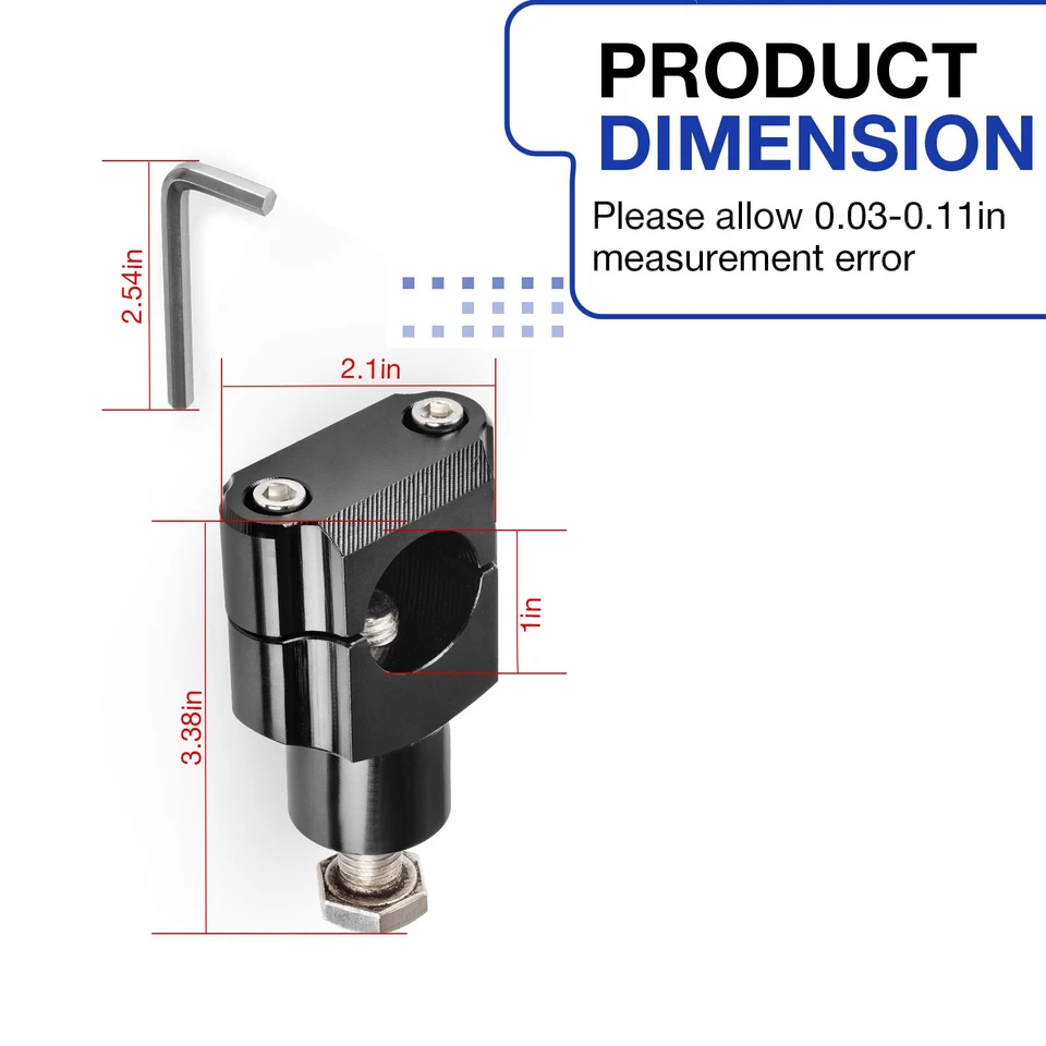 Par de elevadores de abrazadera de montaje de manillar de 1" para Honda Goldwing 1000 1100 1200 1500 1800 Foto 2 de 4