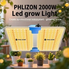 Phlizon 2000W LED Grow Light Full Spectrum Dimmable Indoor Commercial Veg Flower