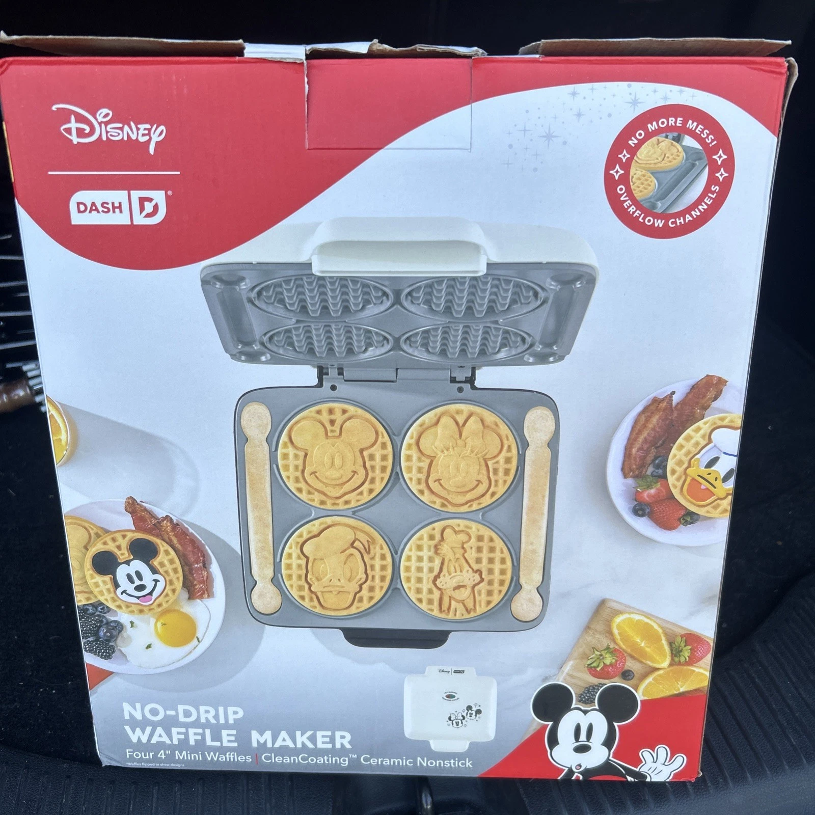 Dash Disney Mickey Mouse No-Drip Waffle Maker